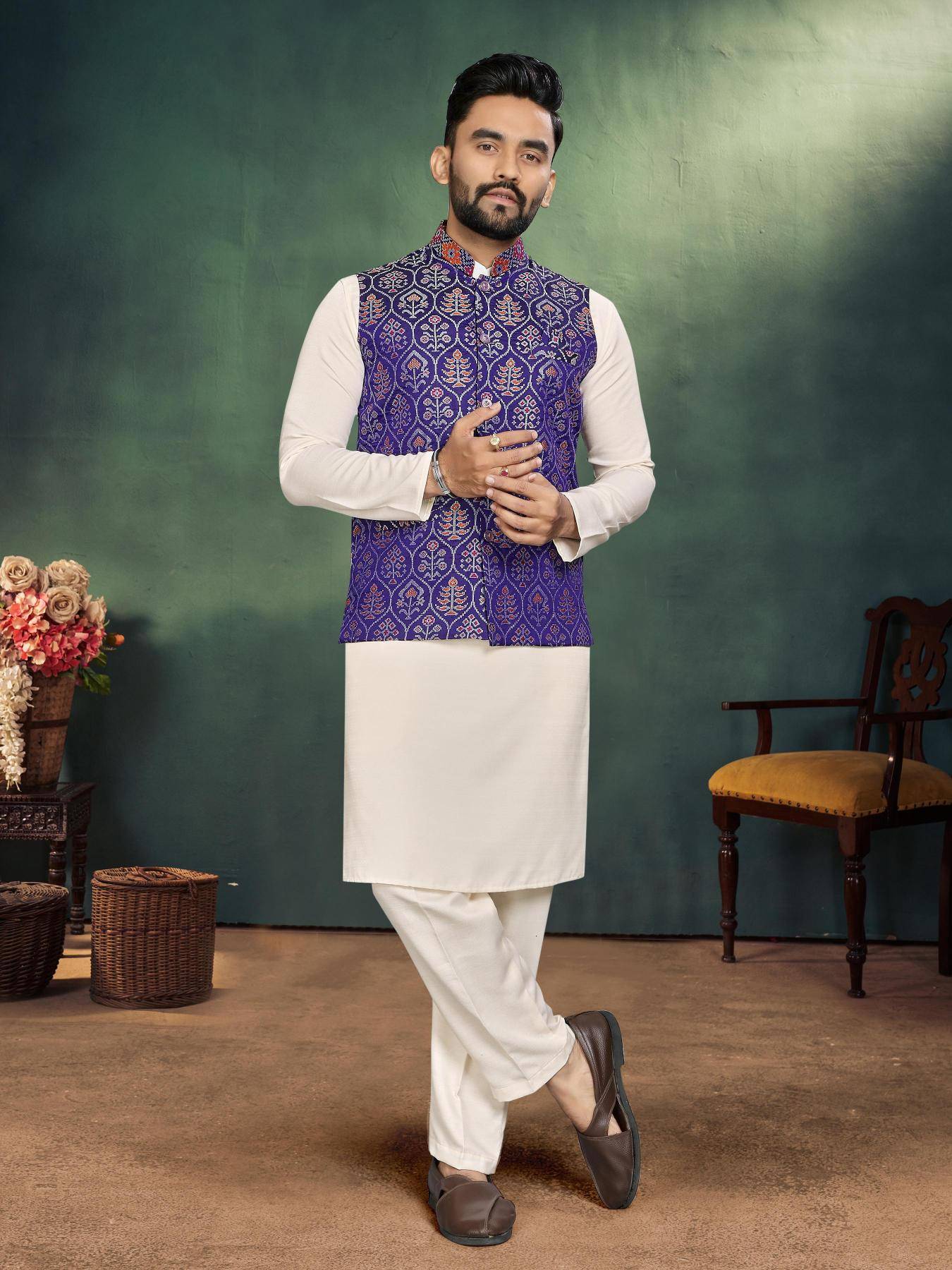 MOH MAYA 2 Men Koti Kurta Pajama manufacturers in Hyderabad